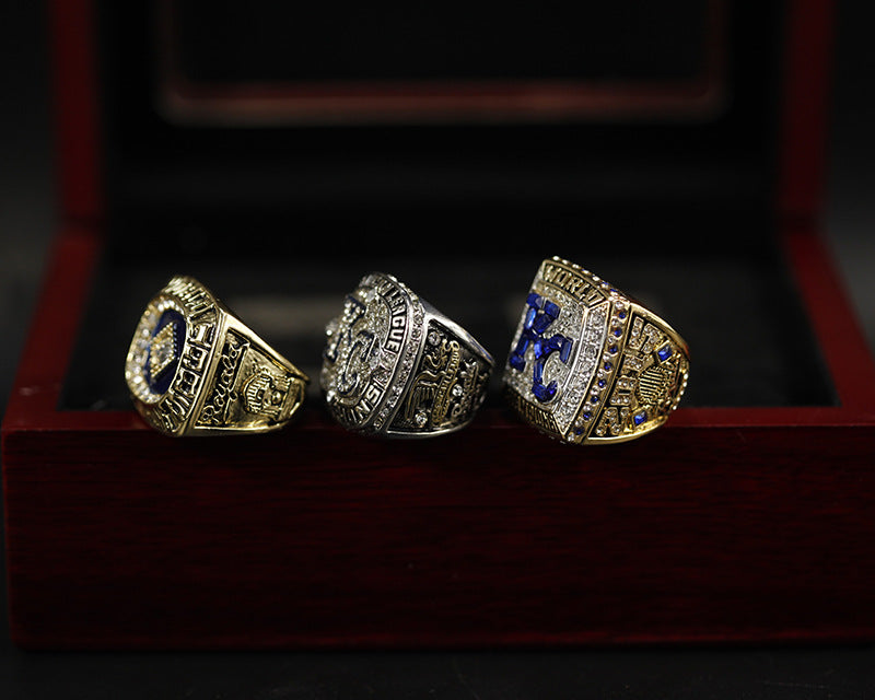 1985 2013 2015 KC Royals Baseball World Series Championship Rings With Box