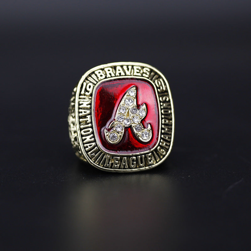 1991 Atlanta Braves Baseball Championship Ring With Box