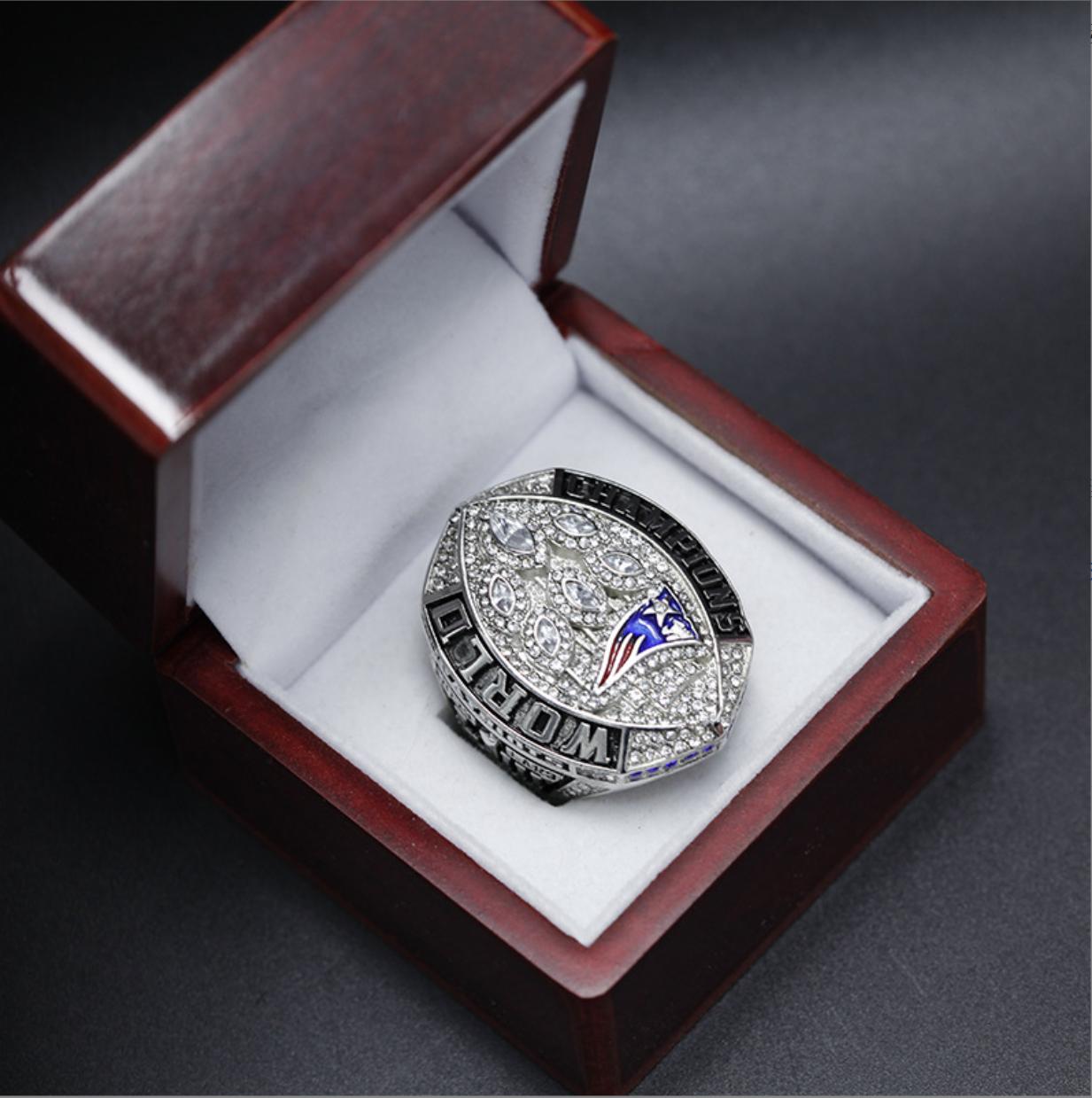 2018 New England NE Patriots Super Bowl Championship Rings With Box-BRADY