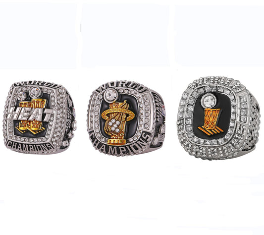 2006 2012 2013 Miami Heats NBA World Series Championship Rings Set with box