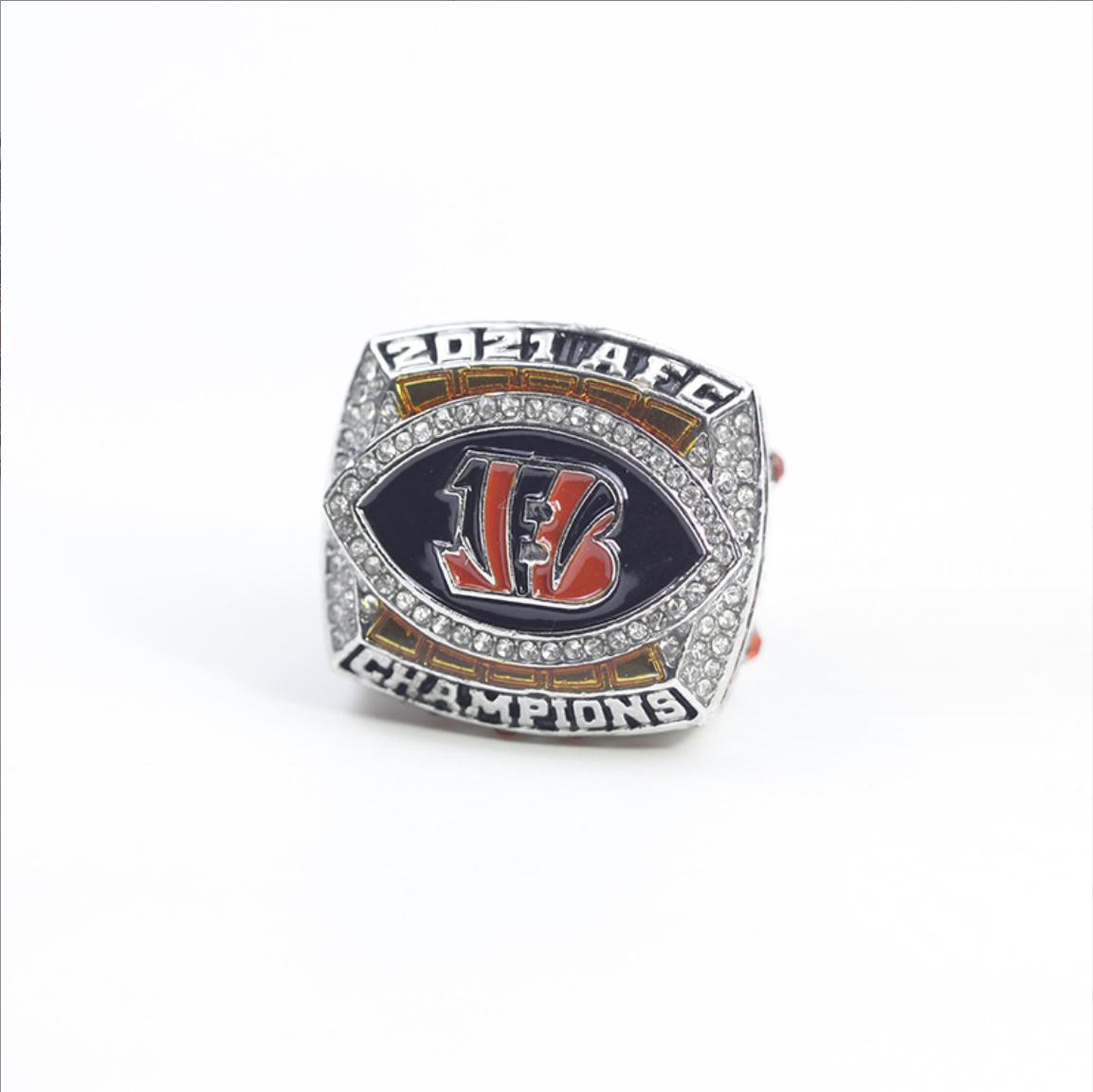 Mens 2021 Bengals BURROW American Football AFC Championship Ring