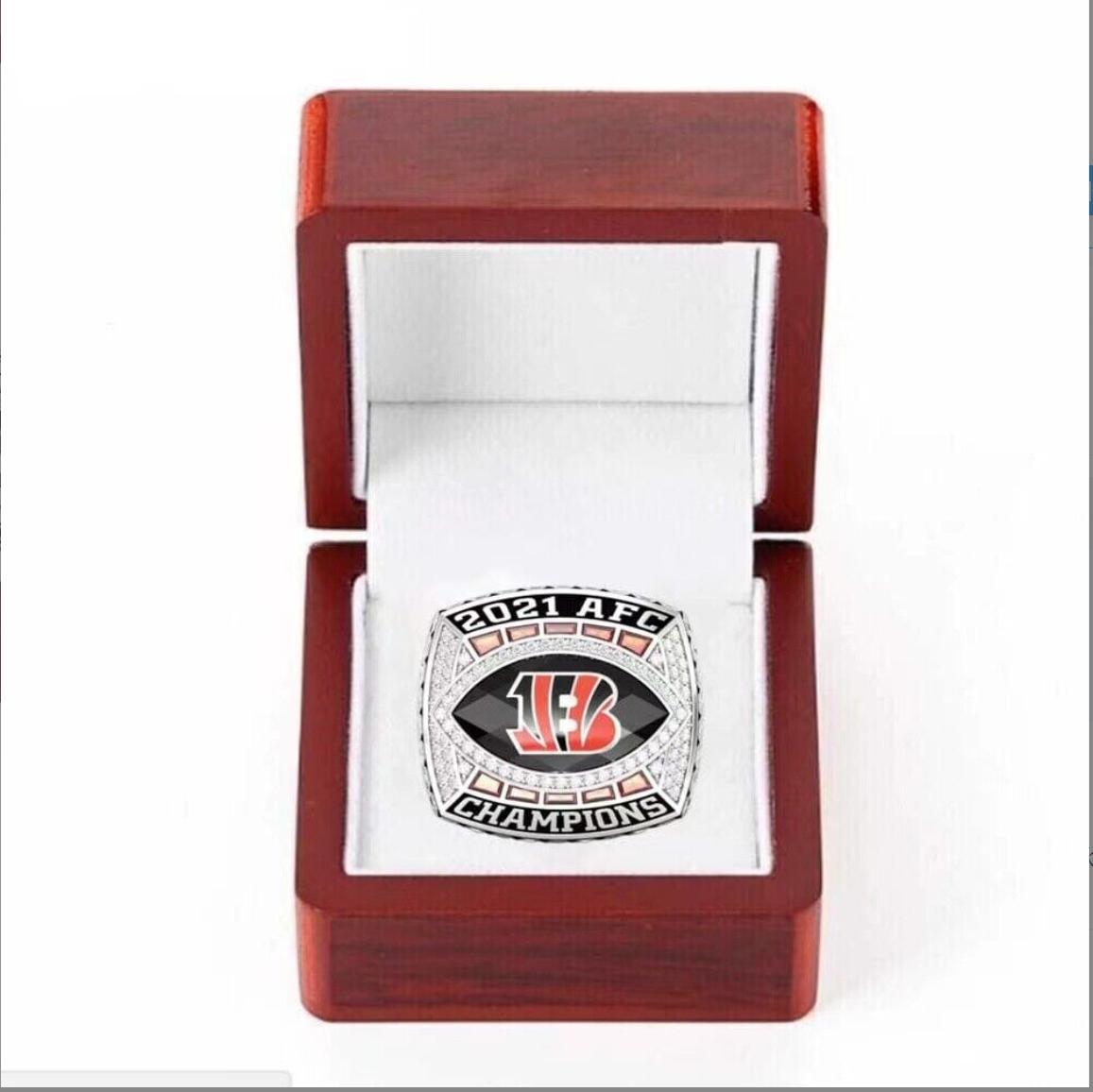 Mens 2021 Bengals BURROW American Football AFC Championship Ring