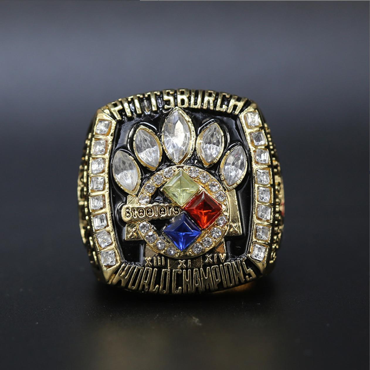 2005 Pittsburgh Steelers Super Bowl Championship Rings with box- gold and silver color available