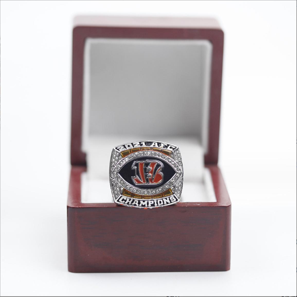 Mens 2021 Bengals BURROW American Football AFC Championship Ring