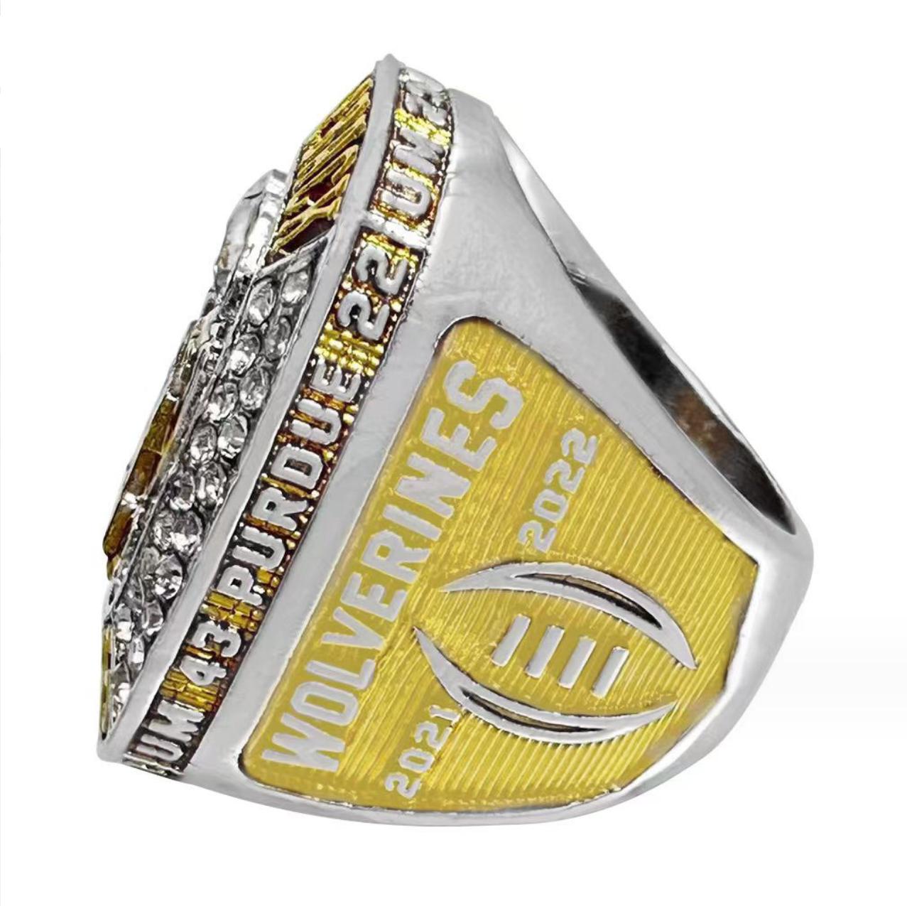 Michigan University Wolverines 2022 Back 2 Back National Championship Rings For Men