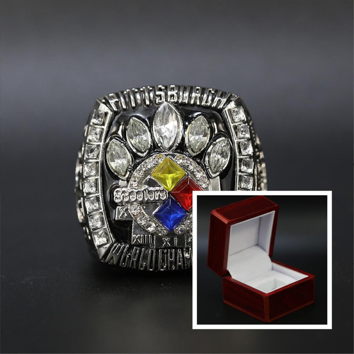 2005 Pittsburgh Steelers Super Bowl Championship Rings with box- gold and silver color available