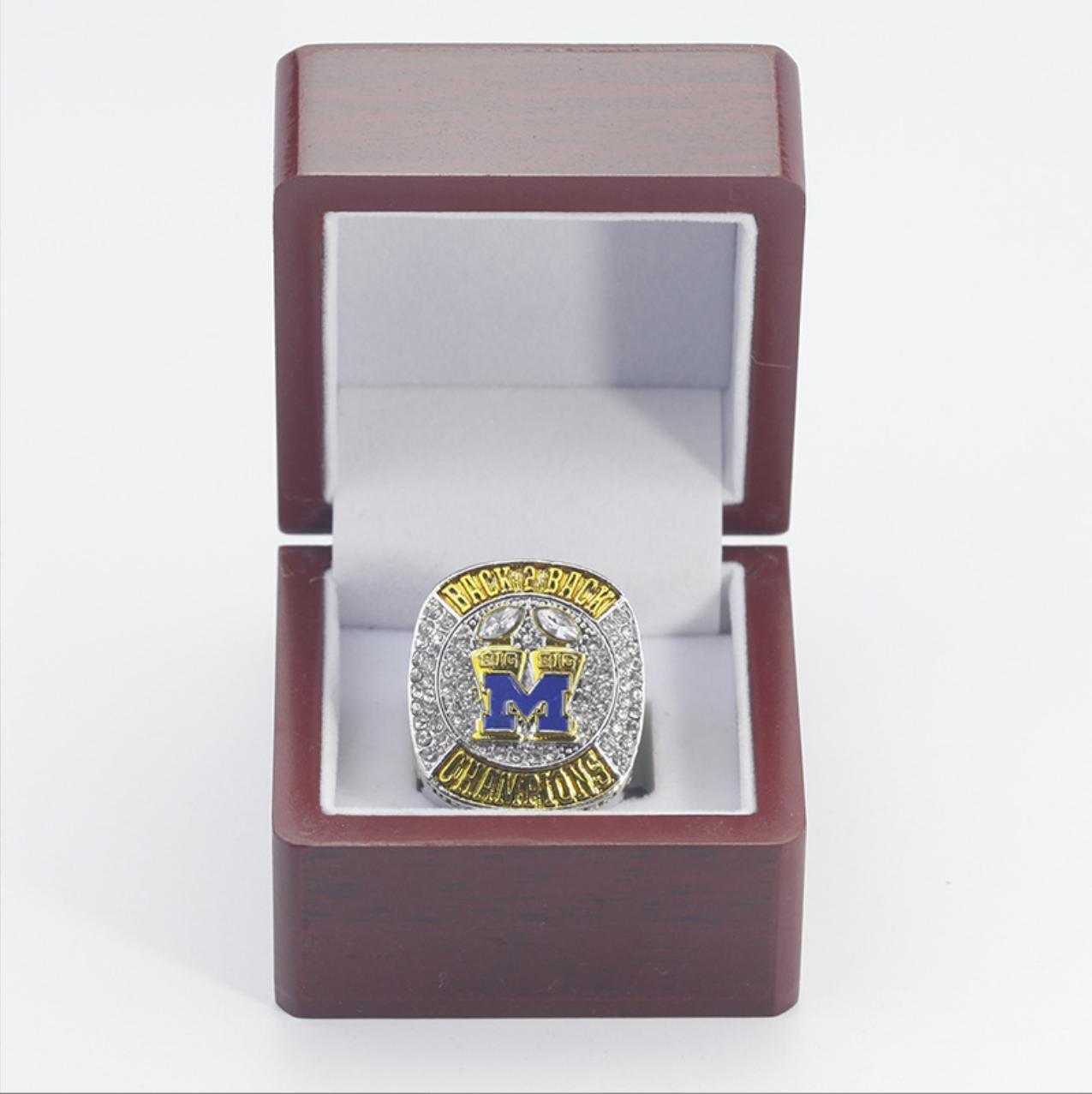 Michigan University Wolverines 2022 Back 2 Back National Championship Rings For Men