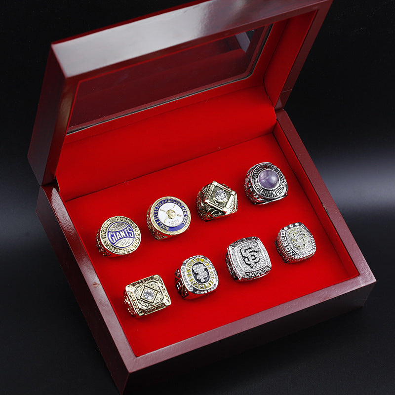 8pcs SF Giants World Series Championship Rings With Box Set