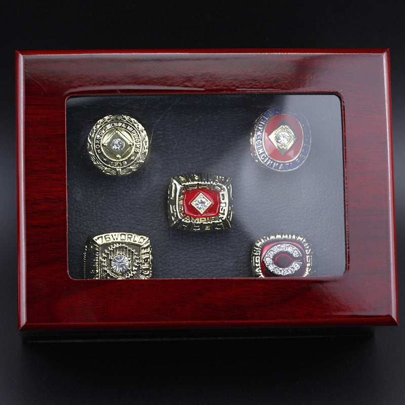 Cincinnati Reds 5 rings with box set for fans best collection gift