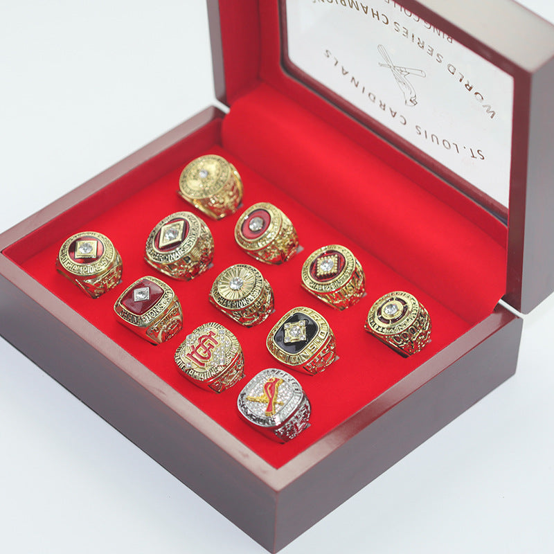 11pcs St.Louis Cardinals Baseball World Championship Rings With Box Set