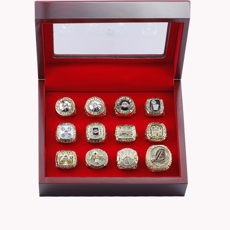 LA Lakers 12pcs championship rings with box set