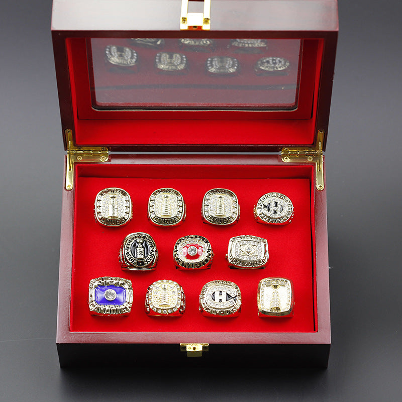 11pcs Montreal Canadiens Stanley Cup Championship Rings With Box Set