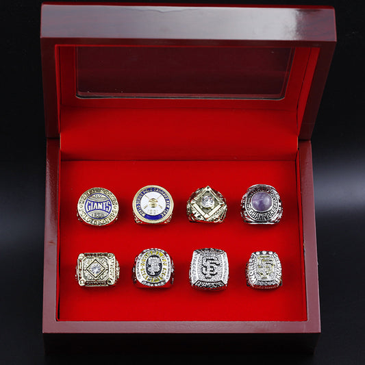 8pcs SF Giants World Series Championship Rings With Box Set