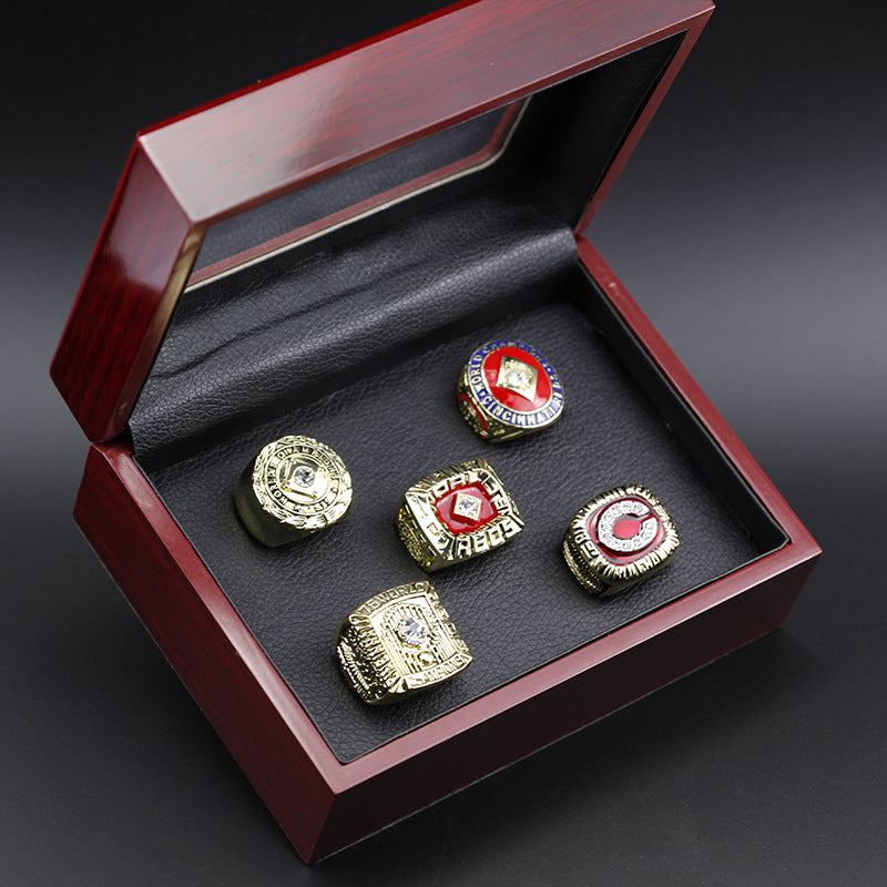 Cincinnati Reds 5 rings with box set for fans best collection gift