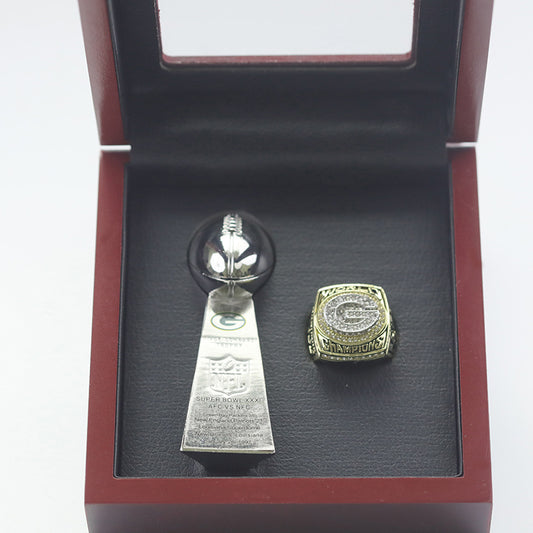 1996 Green Bay Packers Super Bowl Championship Ring With Trophy Set