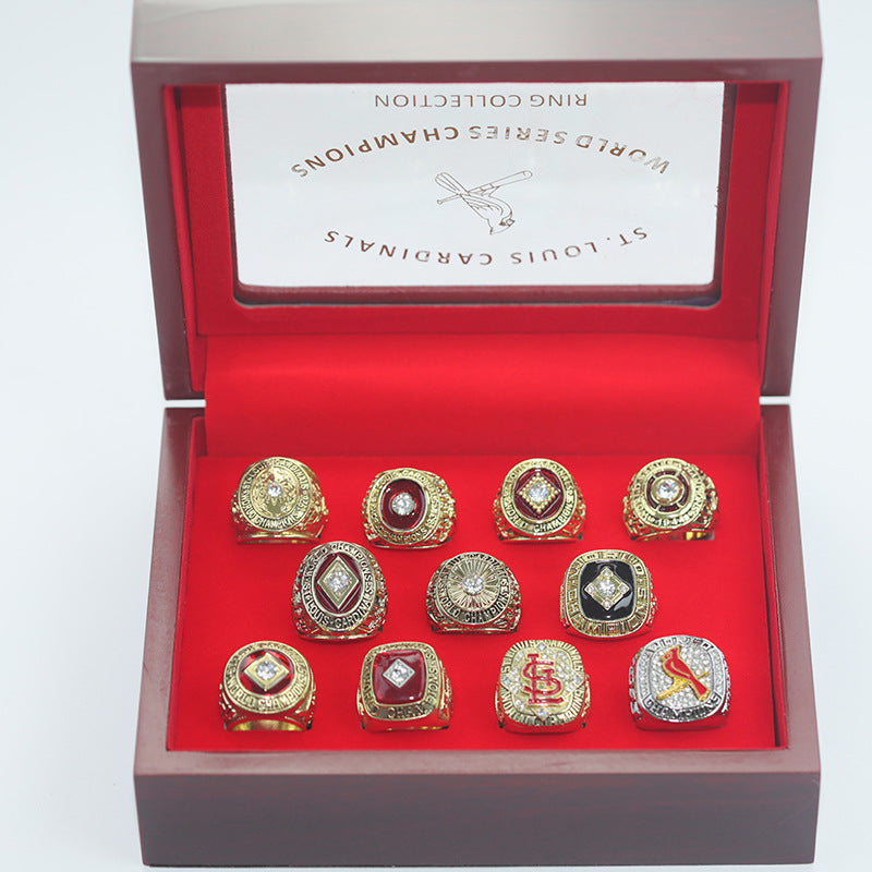 11pcs St.Louis Cardinals Baseball World Championship Rings With Box Set