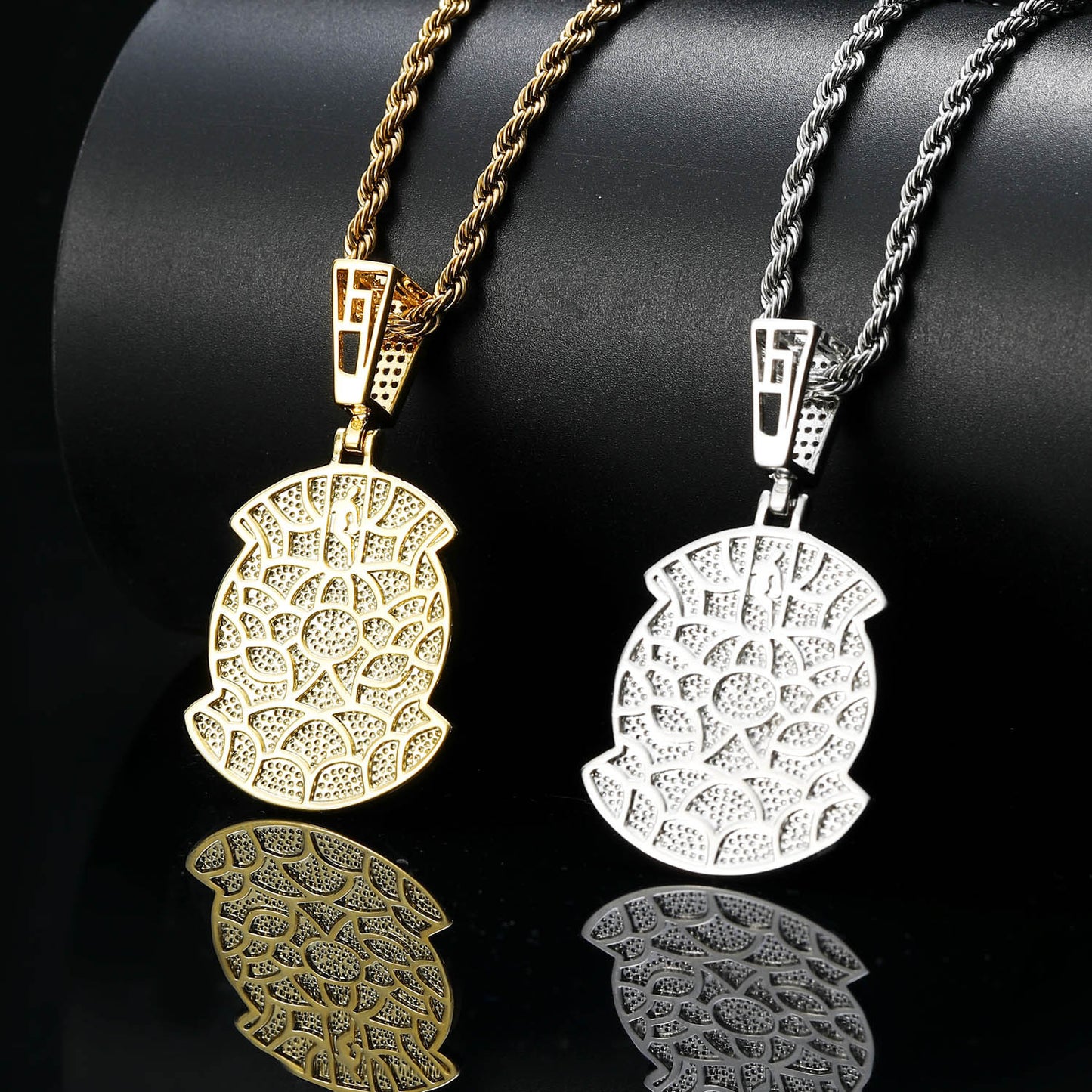 Hiphop Jewelry mens iced out cz micro pave Golden State Warrior Necklace