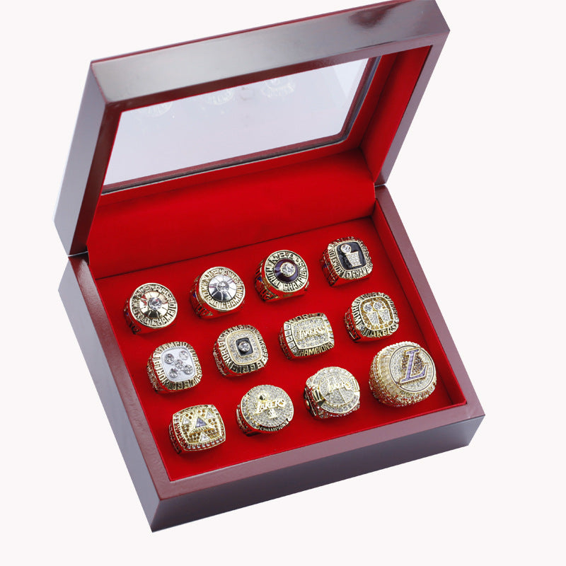 LA Lakers 12pcs championship rings with box set