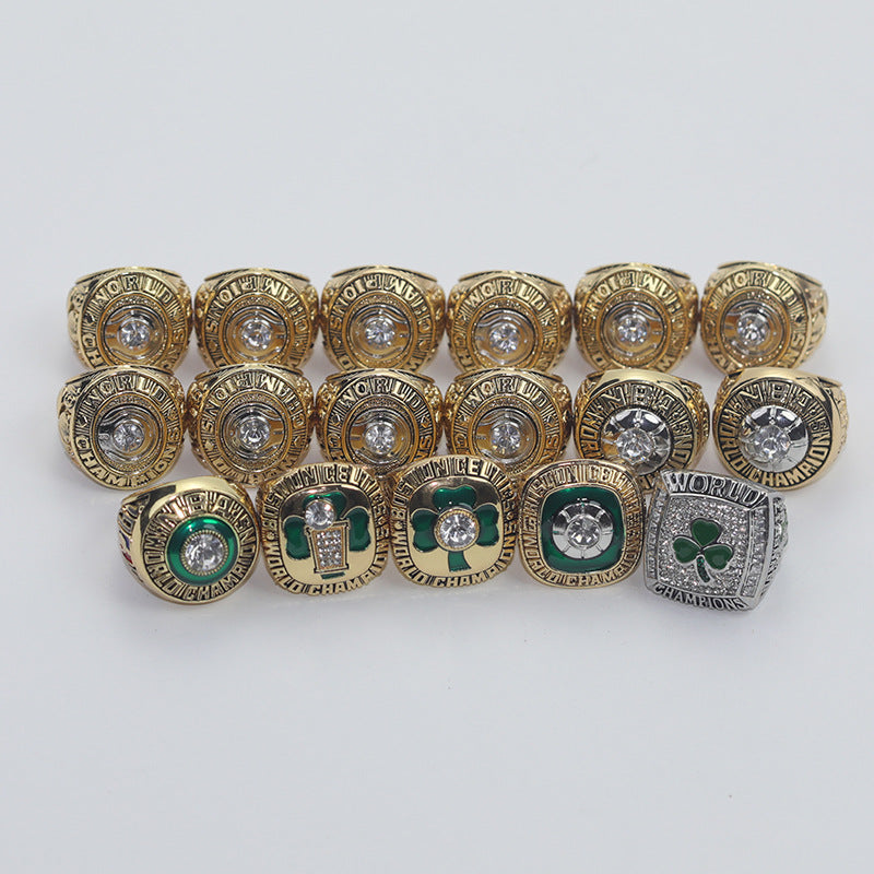 17pcs Boston Celtics NBA Championship Rings Set With Box