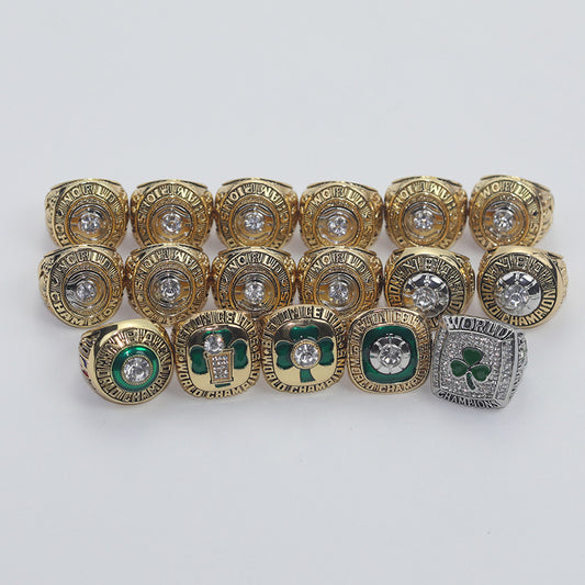 17pcs Boston Celtics NBA Championship Rings Set With Box