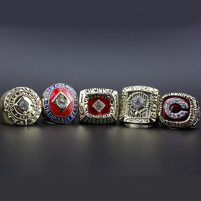 Cincinnati Reds 5 rings with box set for fans best collection gift