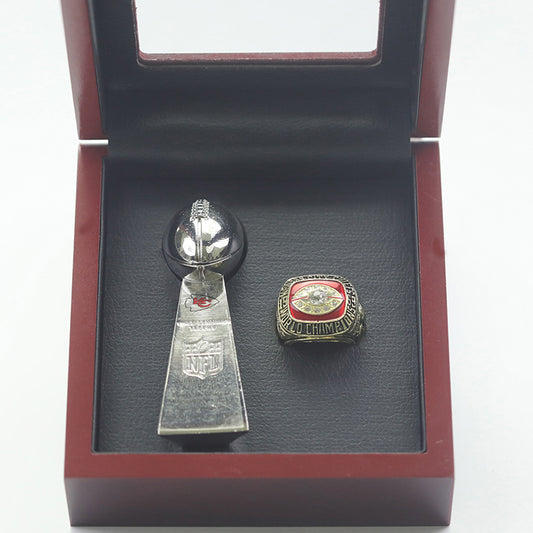 1969 KC Chiefs Super Bowl Championship Ring With Trophy Set