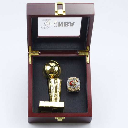 2016 Cleveland Cavaliers World Championship Ring With Trophy Set