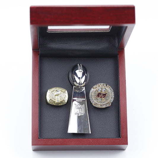 2002 2020 Tampa Bay Buccaneers Super Bowl Championship Rings With NFL Trophy Set