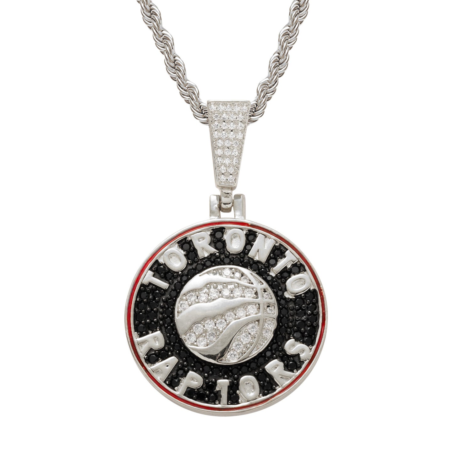 Toronto Raptors pendant necklace iced out micro pave cz jewelry