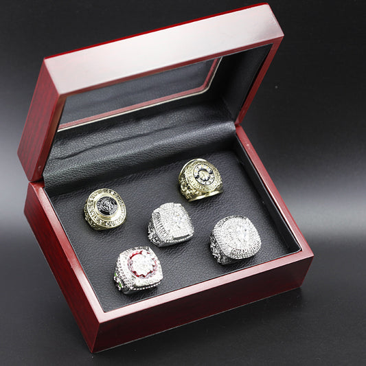 1934 1961 2010 2013 2015 Chicago Blackhawks Rings With Box Set