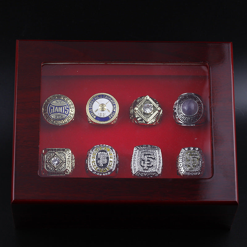 8pcs SF Giants World Series Championship Rings With Box Set