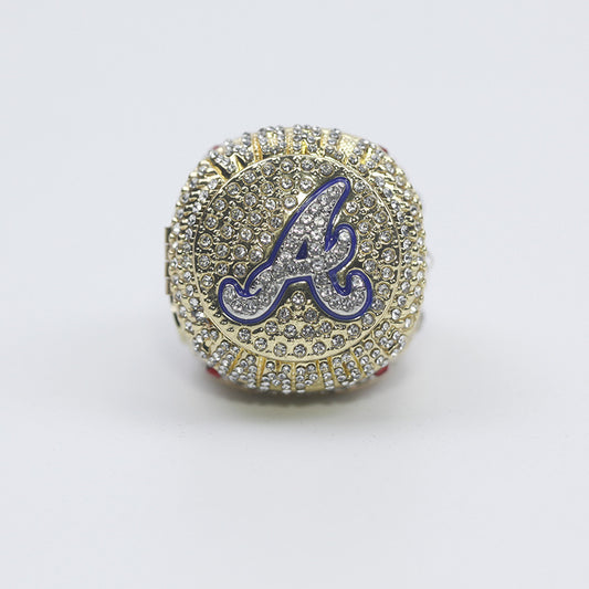 2021 Atlanta Braves Magnetic Flip Top MLB Baseball Championship Ring With Box Set