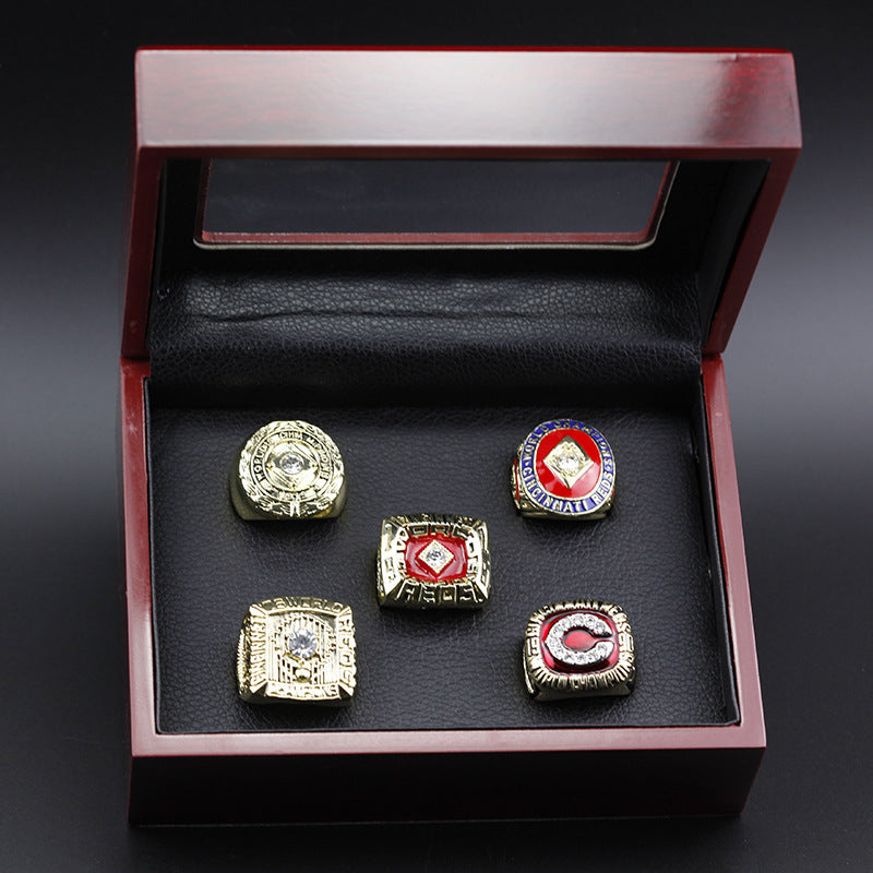 Cincinnati Reds 5 rings with box set for fans best collection gift