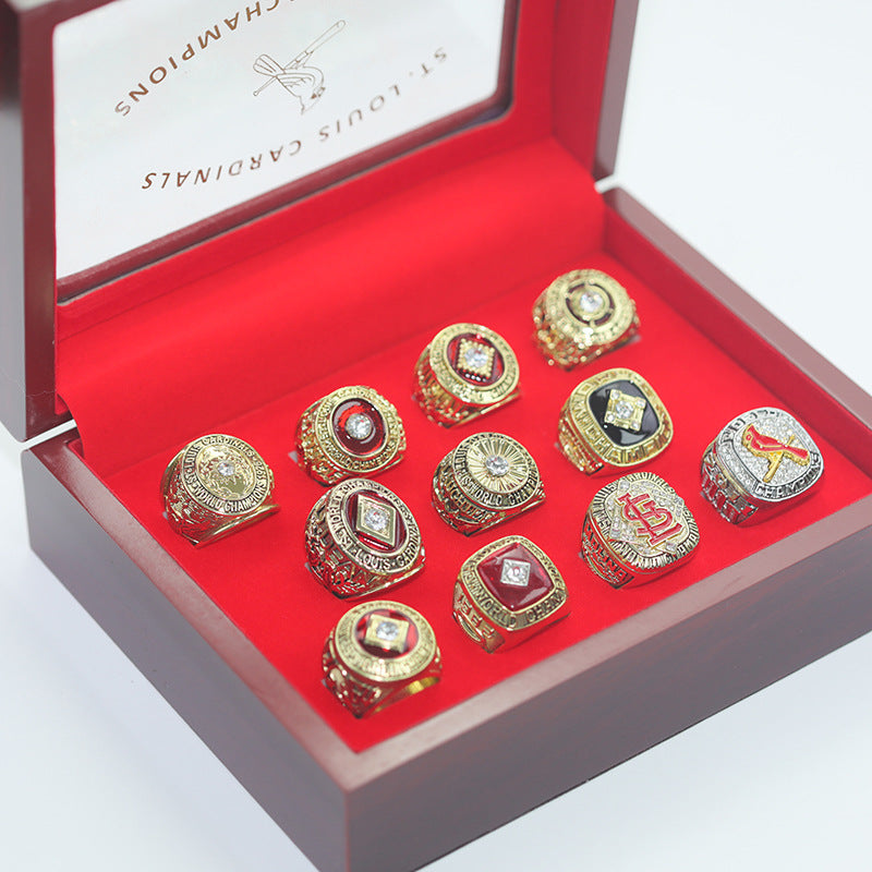 11pcs St.Louis Cardinals Baseball World Championship Rings With Box Set