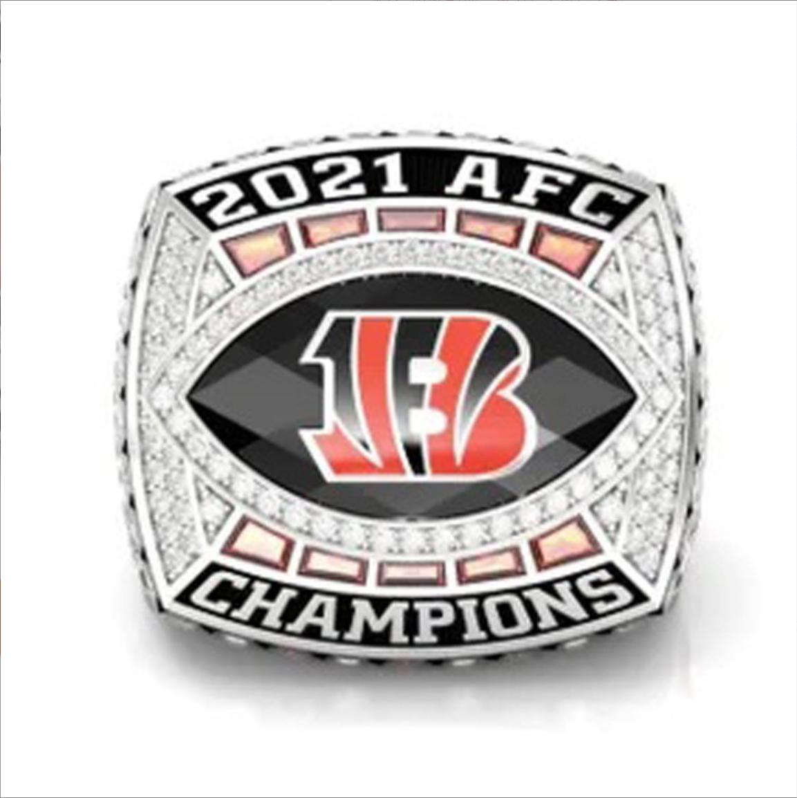 Mens 2021 Bengals BURROW American Football AFC Championship Ring