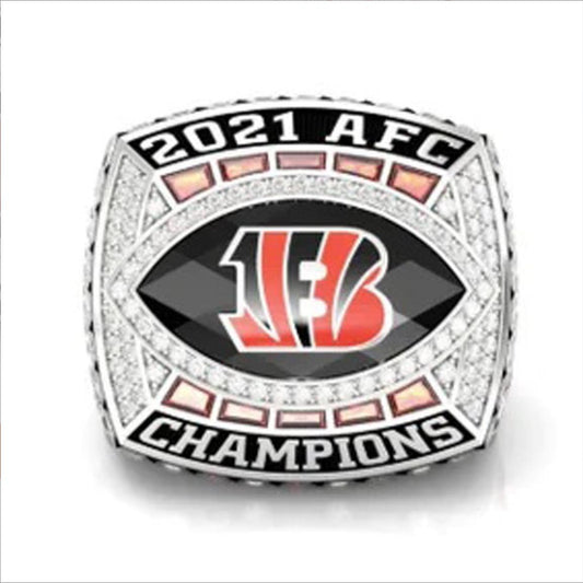 Mens 2021 Bengals BURROW American Football AFC Championship Ring