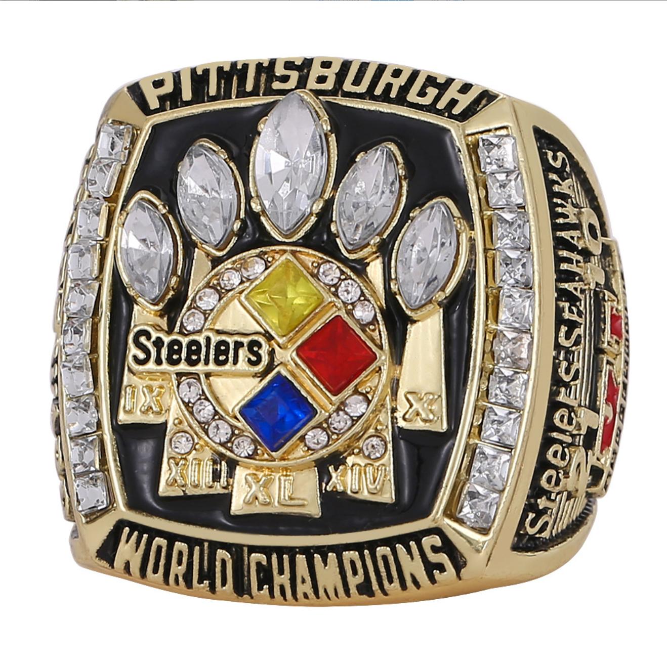 2005 Pittsburgh Steelers Super Bowl Championship Rings with box- gold and silver color available