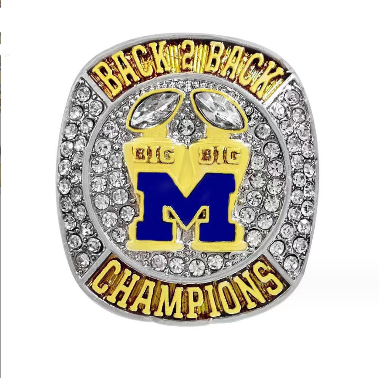 Michigan University Wolverines 2022 Back 2 Back National Championship Rings For Men