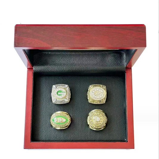 1966 1967 1996 2010 Green Bay GB Packers Super Bowl Championship Rings with box SET