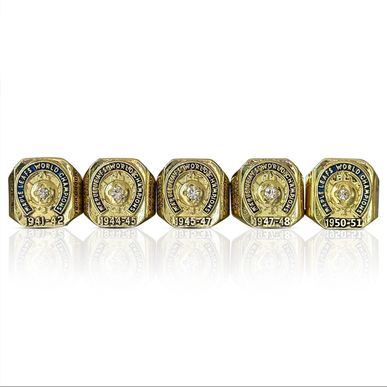 1942 1945 1947 1948 1951 Toronto Maples Stanley Cup Championship Rings Set